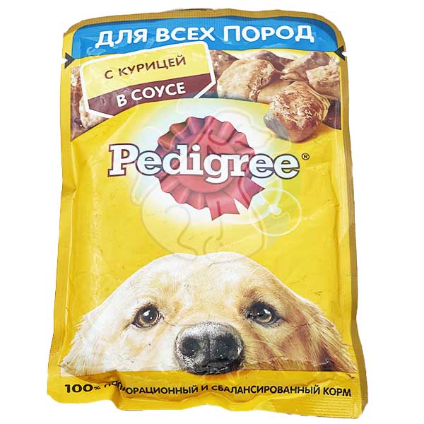 پوچ مخصوص سگ طعم مرغ pedigree 85gr